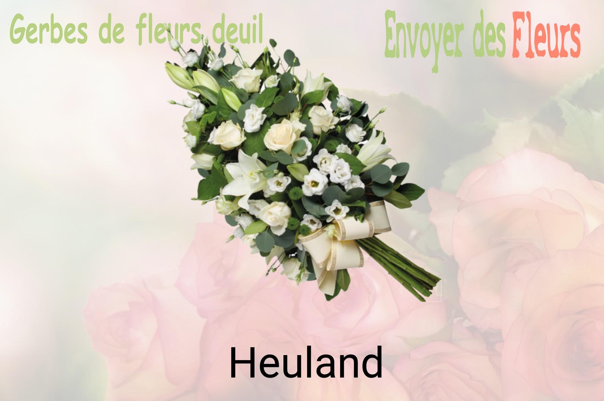 Gerbe de fleurs de deuil livrée à Heuland